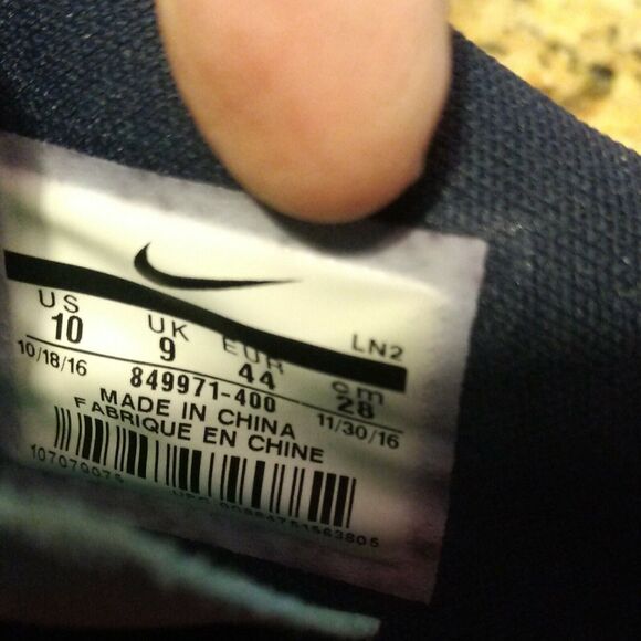 Nike Lunar Control Vapor 2 Men's Size 10 Blue Spikeless Golf Shoes 849971-400 - Picture 12 of 12